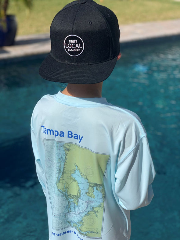 Youth Tampa Bay Map L/S - Artic Blue